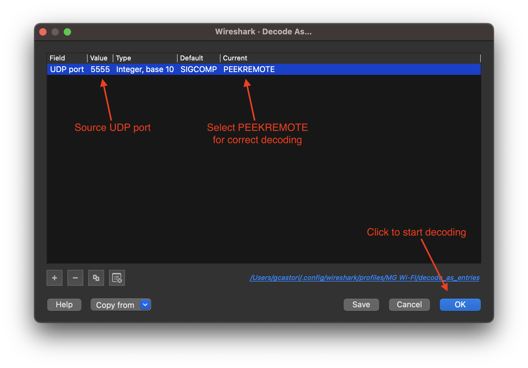 AireOS capture in Wireshark