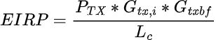 EIRP definition (linear scale)