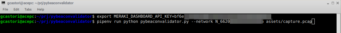 PyBeaconValidator command