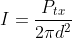 transmit power density formula